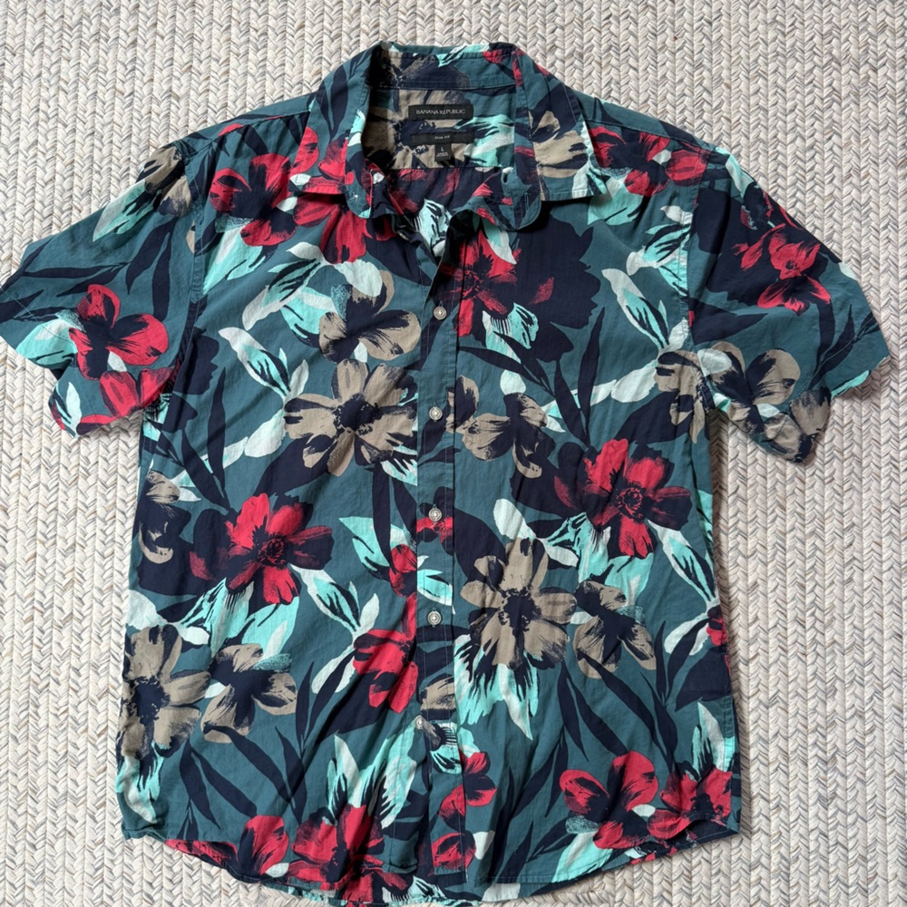 Banana Republic Multicolor Floral Shirt